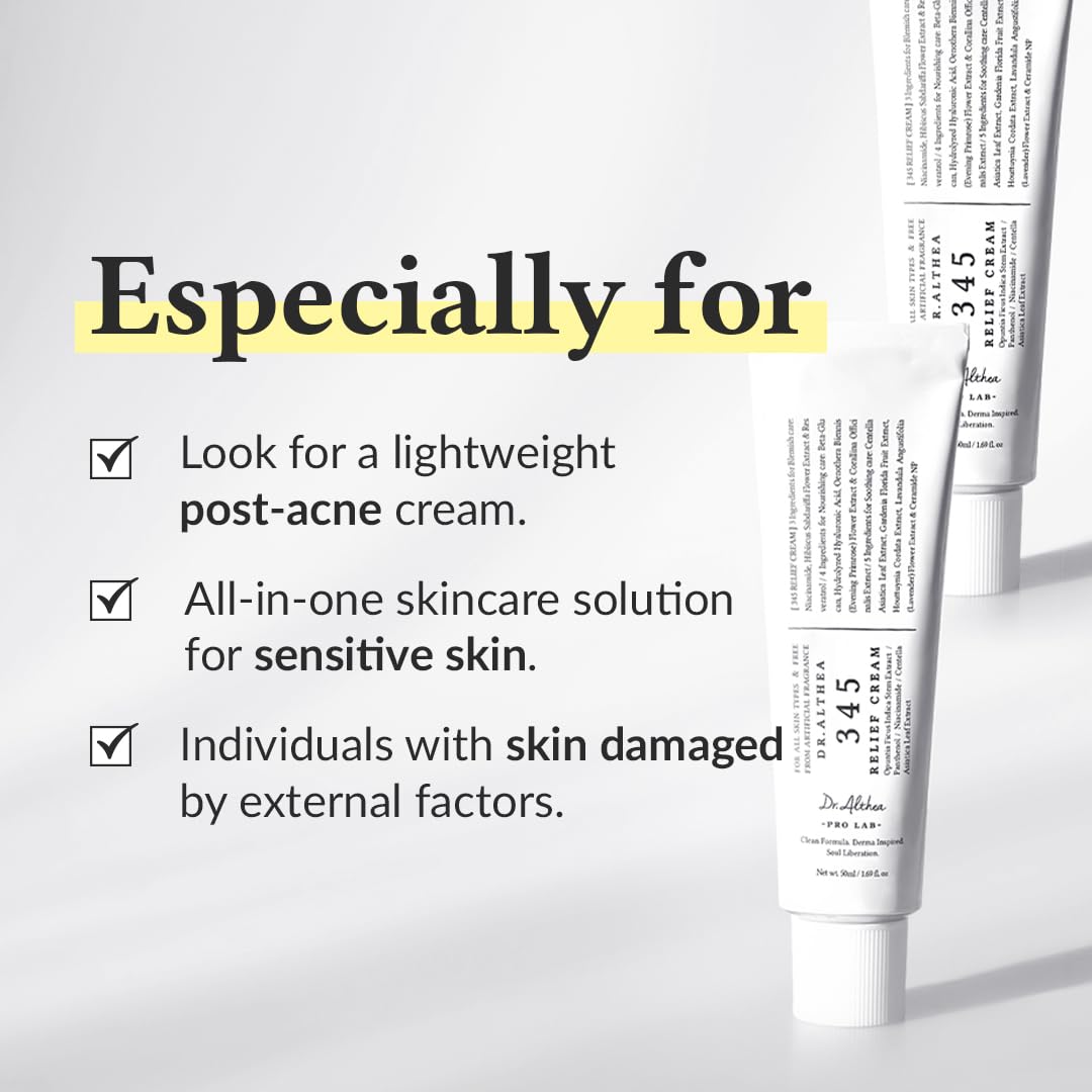 Dr.Althea Cleanser & Hydration Set | 345 Relief Cream & Green Relief Amino Gel Cleanser | Soothing Recovery, Deep Hydration & Cleansing, For All Skin Types, Vegan Korean Skincare