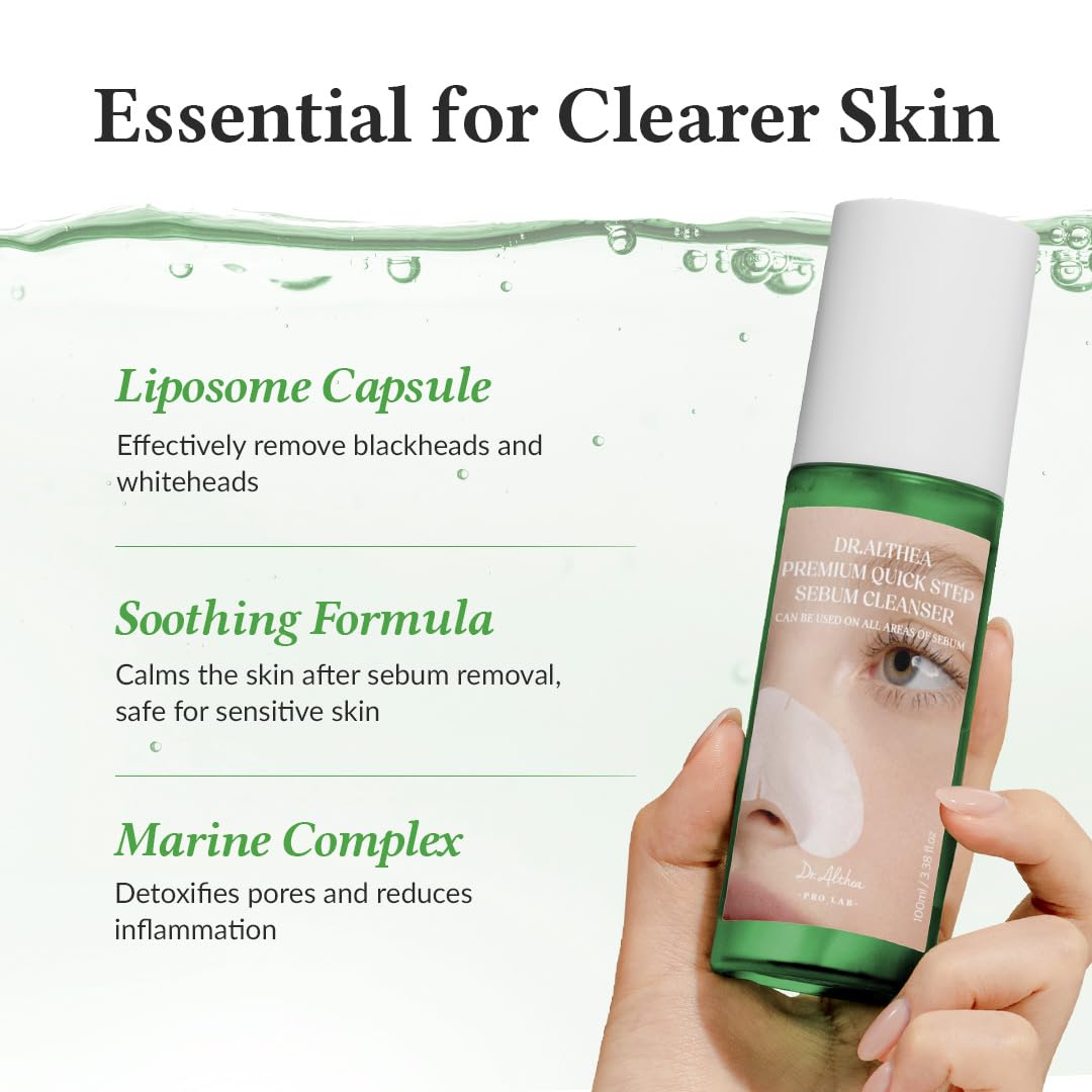 Dr.Althea Premium Quick Step Sebum Cleanser | Quick and Effective Blackhead Remover | Facial Exfoliant for Sensitive Skin | Korean Skin Care | 3.38 fl oz