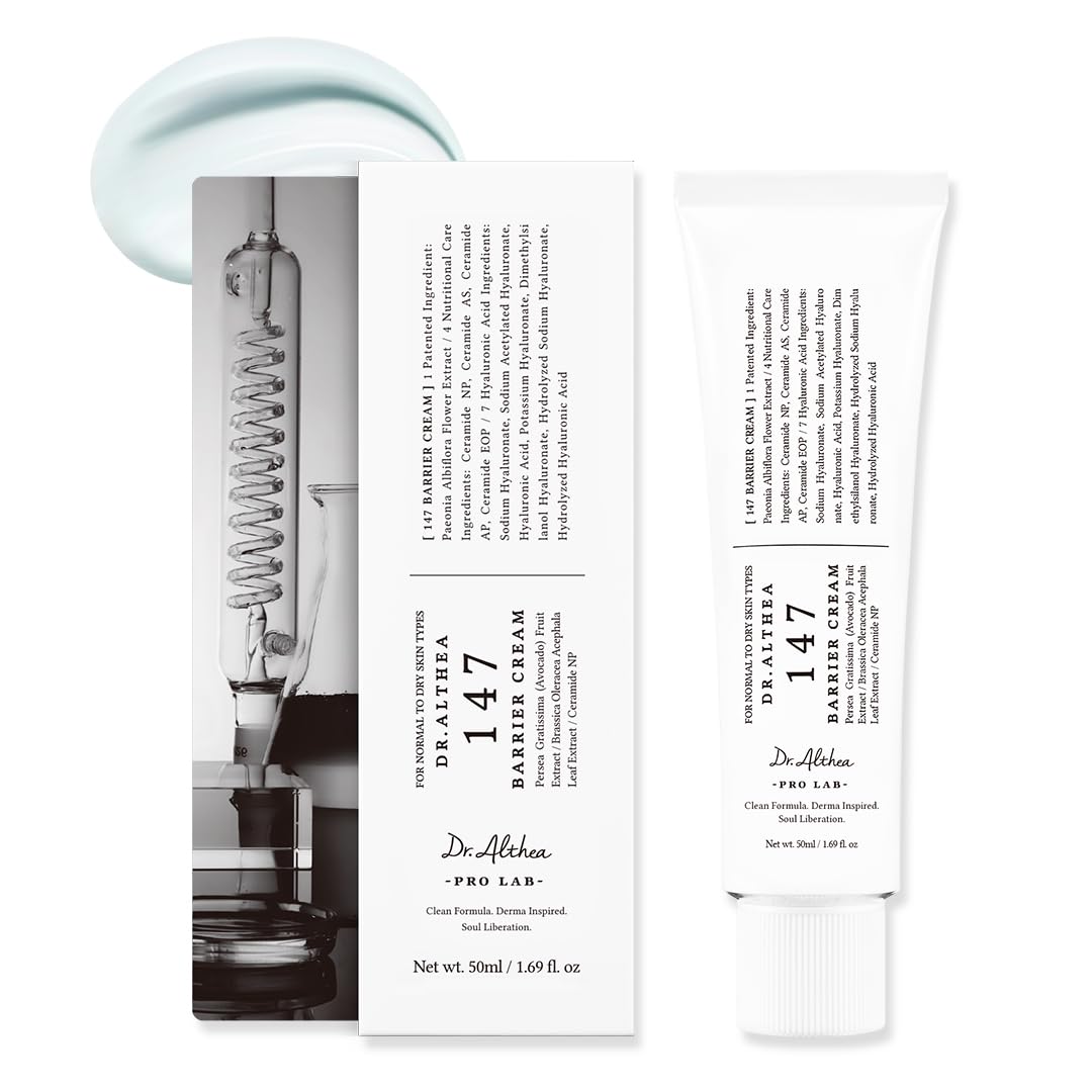 Dr.Althea 147 Barrier Cream | Daily Skin Barrier Care | Deep Hydrating with Hyaluronic Acid & Ceramides | Korean Vegan Skincare for All Skin Types | 1.7 Fl Oz