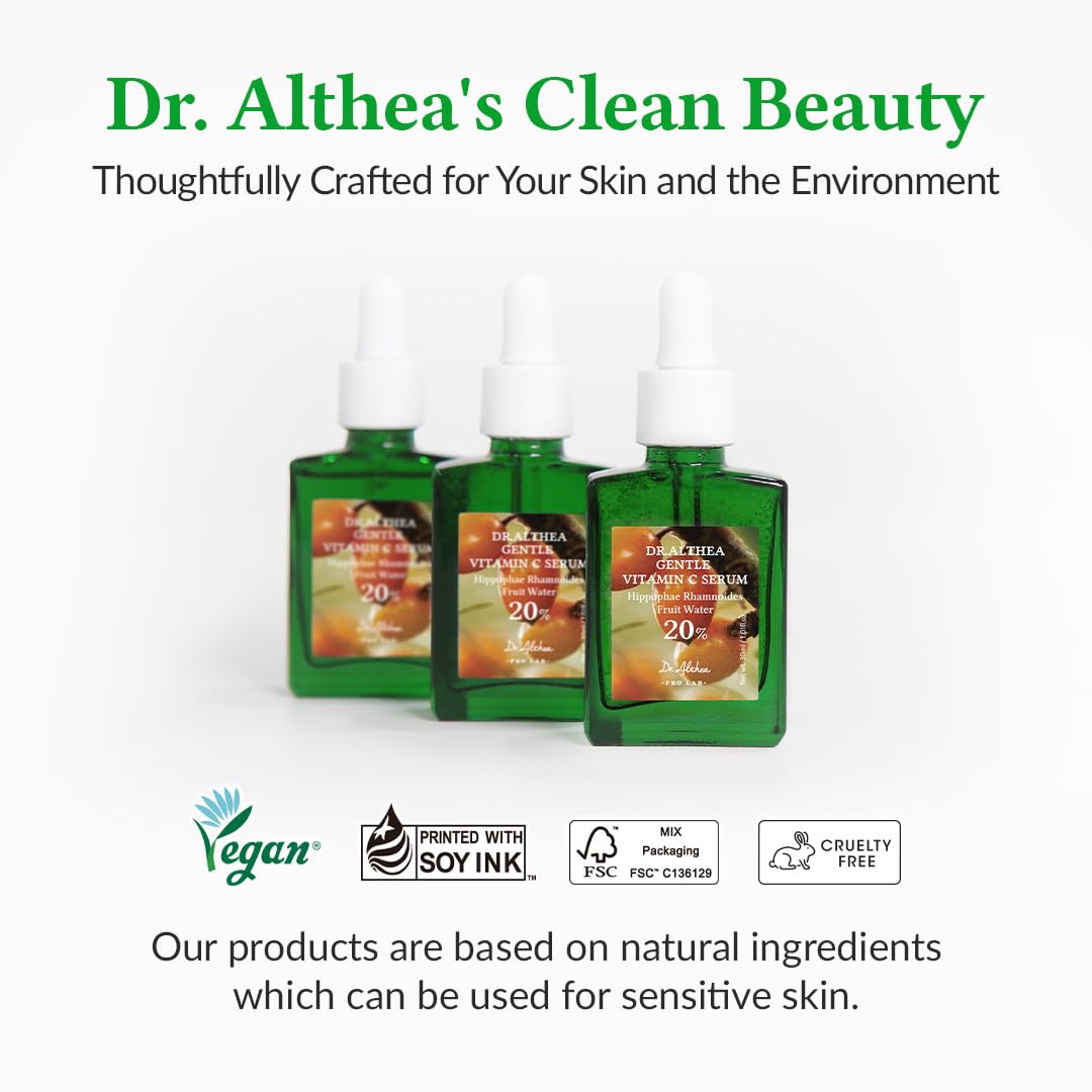 Dr.Althea Post Acne Care Set (Gentle) | 345 Relief Cream & Gentle Vitamin C Serum | Soothing Recovery, Deep Hydration, Brightening, Lightweight Texture, For All Skin Types, Vegan, Korean Skincare